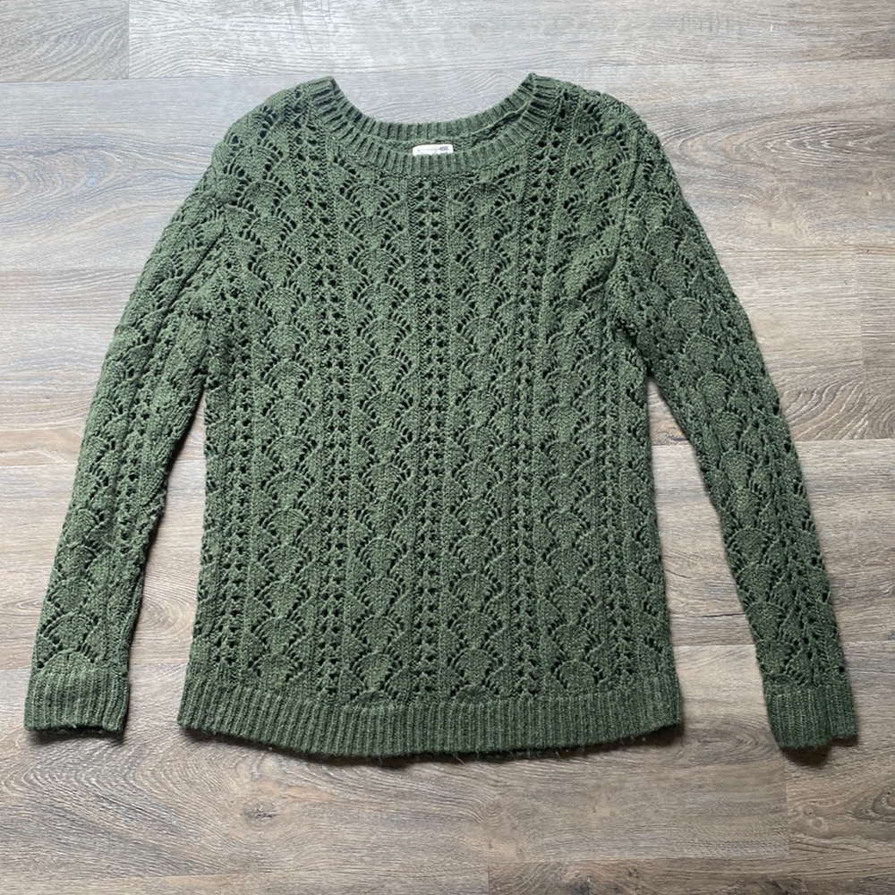 LA Hearts Green Sweater
